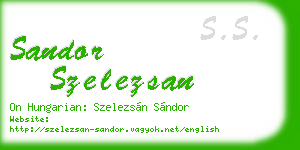 sandor szelezsan business card